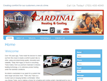 Tablet Screenshot of cardinalheatingandcoolingllc.com
